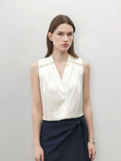 Акція на Блузка жіноча SHEIN GD-00150301 S Молочна від Rozetka