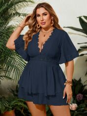 Акція на Комбінезон жіночий SHEIN GD-00139569 3XL Темно-синій від Rozetka