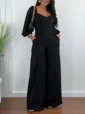 Акція на Комбінезон жіночий SHEIN GD-00132223 XL Чорний від Rozetka