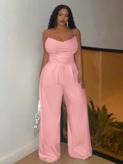 Акція на Комбінезон жіночий SHEIN GD-00136240 XL Світло-рожевий від Rozetka