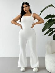 Акція на Комбінезон жіночий SHEIN GD-00125547 XL Білий від Rozetka