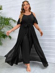 Акція на Комбінезон жіночий SHEIN GD-00138915 3XL Чорний від Rozetka