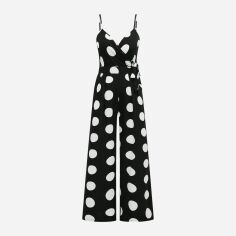 Акція на Комбінезон жіночий SHEIN GD-00133820 XL Чорний з білим від Rozetka