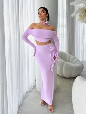 Акція на Костюм жіночий SHEIN GD-00147998 M Бузковий від Rozetka
