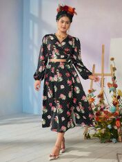 Акція на Костюм жіночий SHEIN GD-00132268 XL Чорний від Rozetka