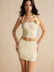 Акція на Костюм жіночий SHEIN GD-00155395 L Молочний від Rozetka