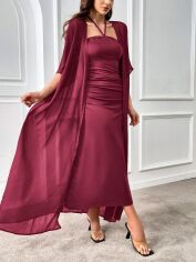 Акція на Костюм жіночий SHEIN GD-00153104 XL Вишневий від Rozetka