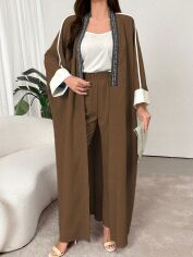 Акція на Костюм жіночий SHEIN GD-00124396 XL Темно-бежевий від Rozetka