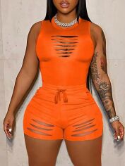 Акція на Костюм жіночий SHEIN GD-00139584 3XL Помаранчевий від Rozetka