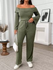 Акція на Костюм жіночий SHEIN GD-00132997 4XL Хакі від Rozetka