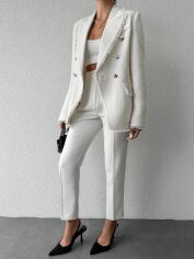 Акція на Костюм жіночий SHEIN GD-00149379 S Білий від Rozetka