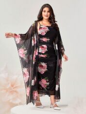 Акція на Костюм жіночий SHEIN GD-00124534 4XL Чорний від Rozetka