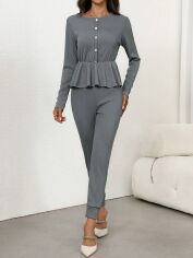 Акція на Костюм жіночий SHEIN GD-00133308 S Сірий від Rozetka