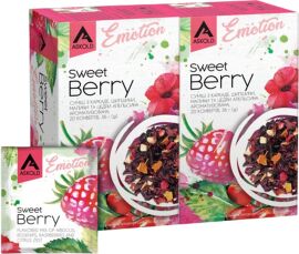 Акція на Набір суміші Askold Sweet Berry з каркаде шипшини малини та цедри апельсина ароматизована 36 г 20 конвертів по 1.8г х 2 пачки від Rozetka