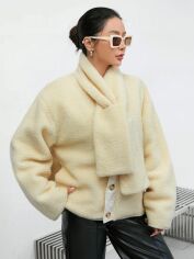 Акція на Куртка жіноча SHEIN GD-00100278 XS Молочна від Rozetka