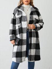 Акція на Куртка жіноча SHEIN GD-00160901 4XL Чорна з білим від Rozetka