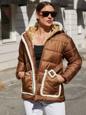 Акція на Куртка жіноча SHEIN GD-00116809 M Бежева від Rozetka