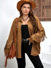 Акція на Куртка жіноча SHEIN GD-00116865 5XL Бежева від Rozetka