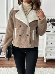 Акція на Куртка жіноча SHEIN GD-00143030 L Світло-бежева від Rozetka