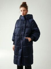 Акція на Куртка жіноча SHEIN GD-00152104 XL Темно-синя від Rozetka