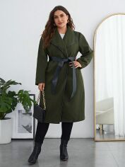 Акція на Пальто жіноче SHEIN GD-00118006 XL Хакі від Rozetka