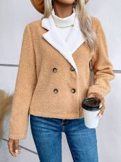 Акція на Пальто жіноче SHEIN GD-00152141 XL Світло-бежеве від Rozetka
