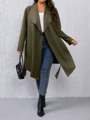 Акція на Пальто жіноче SHEIN GD-00105476 4XL Хакі від Rozetka