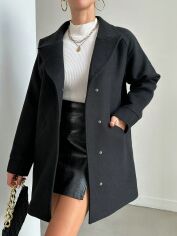 Акція на Пальто жіноче SHEIN GD-00121002 XL Чорне від Rozetka