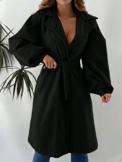Акція на Пальто жіноче SHEIN GD-00083483 S Чорне від Rozetka