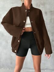 Акція на Пальто жіноче SHEIN GD-00163837 S Коричневе від Rozetka