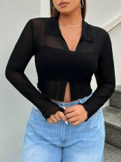 Акція на Топ жіночий SHEIN GD-00135715 XL Чорний від Rozetka