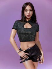 Акція на Топ жіночий SHEIN GD-00152472 XL Чорний від Rozetka