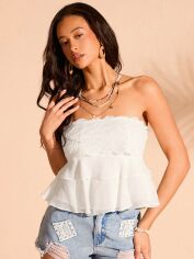 Акція на Топ жіночий SHEIN GD-00150059 S Білий від Rozetka