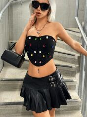 Акція на Топ жіночий SHEIN GD-00150326 S Чорний від Rozetka