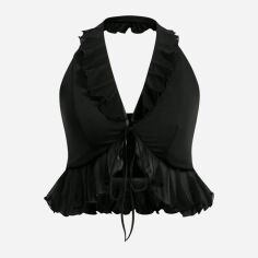 Акція на Топ жіночий SHEIN GD-00139306 3XL Чорний від Rozetka