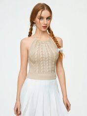 Акція на Топ жіночий SHEIN GD-00153521 XS Світло-бежевий від Rozetka