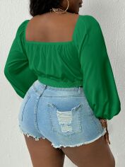 Акція на Топ жіночий SHEIN GD-00122338 2XL Зелений від Rozetka