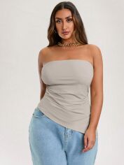 Акція на Топ жіночий SHEIN GD-00122456 4XL Світло-сірий від Rozetka