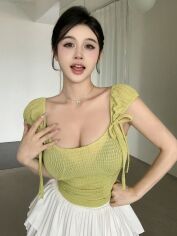 Акція на Топ жіночий SHEIN GD-00152640 XL Салатовий від Rozetka