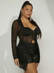 Акція на Топ жіночий SHEIN GD-00139760 4XL Чорний від Rozetka
