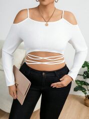 Акція на Топ жіночий SHEIN GD-00095638 XL Білий від Rozetka