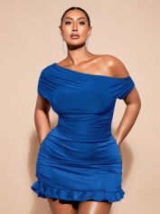 Акція на Сукня коротка літня жіноча SHEIN GD-00123042 2XL Синя від Rozetka