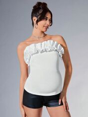 Акція на Топ для вагітних жіночий SHEIN GD-00150546 S Білий від Rozetka