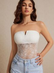 Акція на Топ жіночий SHEIN GD-00144120 L Білий від Rozetka