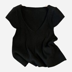 Акція на Топ жіночий SHEIN GD-00135748 XL Чорний від Rozetka