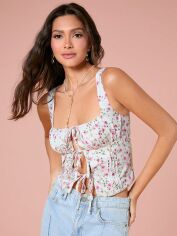 Акція на Топ жіночий SHEIN GD-00117079 S Білий від Rozetka