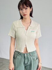 Акція на Топ жіночий SHEIN GD-00131510 L Світло-бежевий від Rozetka