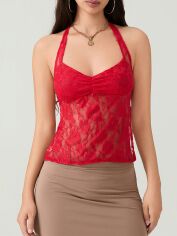 Акція на Топ жіночий SHEIN GD-00155911 S Червоний від Rozetka