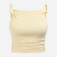 Акція на Топ жіночий SHEIN GD-00116990 4XL Світло-бежевий від Rozetka