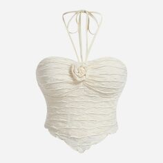Акція на Топ жіночий SHEIN GD-00136070 XL Молочний від Rozetka
